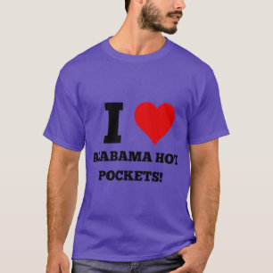 T-shirt J'adore les pochettes chaudes de l'Alabama