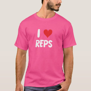 T-shirt J'adore les reps - Haltères de gym Musculation hal