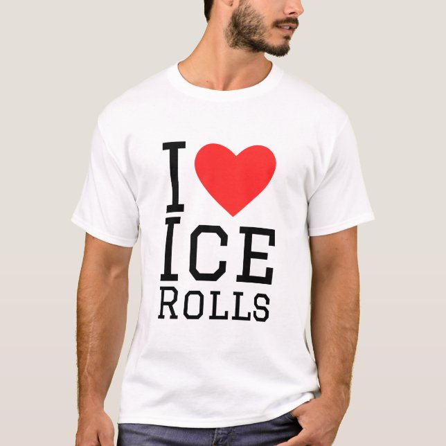 T-shirt J'adore les rouleaux de glace (Devant)