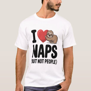 T-shirt J'adore les siestes Coeur de paresseux mignon