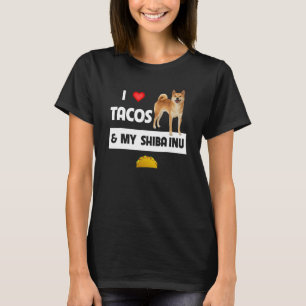 T-shirt J'adore les tacos et la nourriture mexicaine de mo