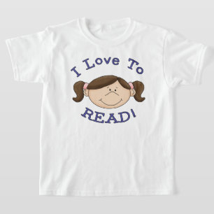 T-shirt J'adore lire la fille
