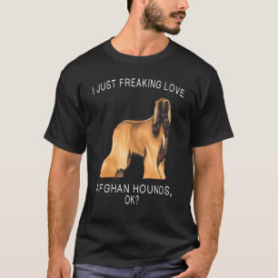 T-shirt J'adore littéralement le chien Afghan Ok