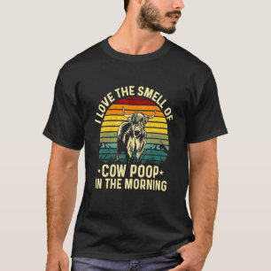 T-shirt J'adore l'odeur de la bouse de vache le matin
