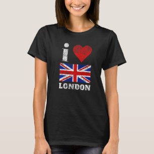 T-shirt J'adore Londres Angleterre britannique Royaume-Uni