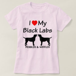 T-shirt J'adore mes deux Black Labs