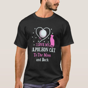 T-shirt J'adore mon chat Napoléon pour chat de Lune Chato