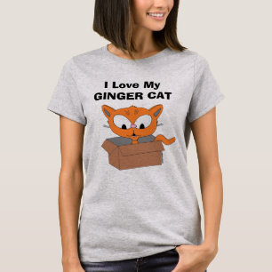 T-shirt J'adore mon chat roux