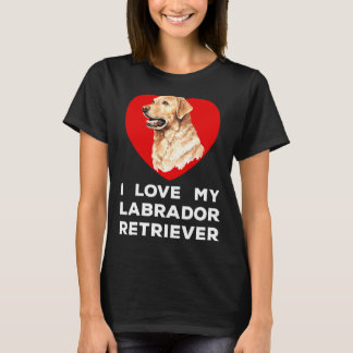 T-shirt J'adore mon chien de Labrador Retriever