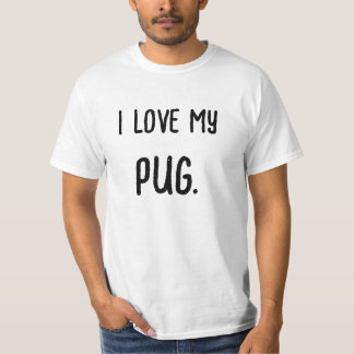 T-shirt J'adore mon chien personnalisable