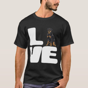 T-shirt J'adore mon chien Rottweiler