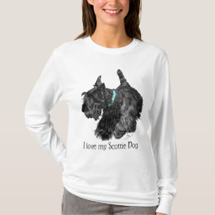 T-shirt J'adore mon chien Scottie