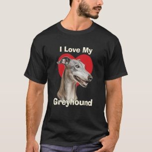T-shirt J'adore mon chiot lévrier