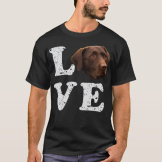 T-shirt J'adore mon chocolat Lab Labrador Retriever Chien
