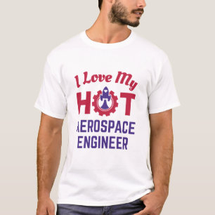 T-shirt J'adore mon ingénieur aérospatial