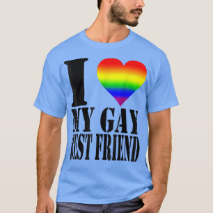 T-shirt J'adore mon meilleur ami gay Rainbow Flag LGBTQ Pr