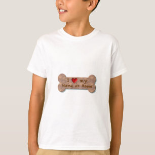 T-shirt J'adore mon modèle de biscuit de race de chien