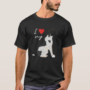 T-shirt J'adore mon pointer allemand à poil court noir et