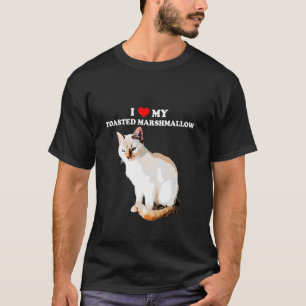 T-shirt J'adore Mon Siamois À Point De Flamme De Guimauve