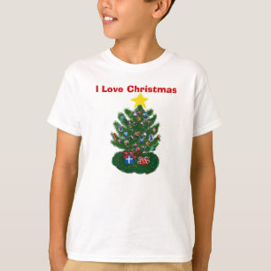 T-shirt J'adore Noël Star Tree Jaune