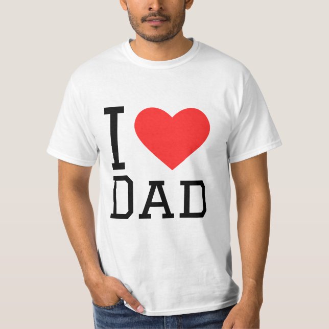 T-shirt J'adore papa carré sticker (Devant)