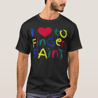 T-shirt J'adore peindre au doigt, je peins un joli couple