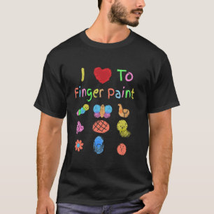 T-shirt J'adore peindre avec les doigts chemise chemises a