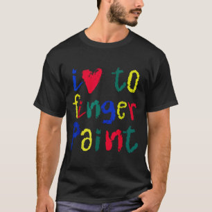 T-shirt J'adore peindre avec les doigts - Drôle de couple