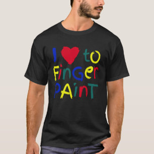 T-shirt J'adore peindre avec les doigts - Je peins des enf