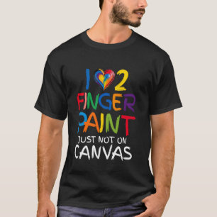 T-shirt J'adore peindre avec les doigts Je peins un vieux