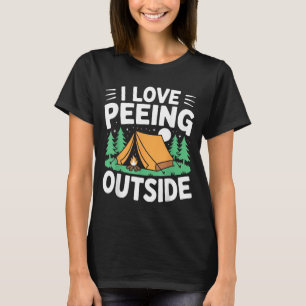 T-shirt J'adore pisser dehors drôle de blague de camping d