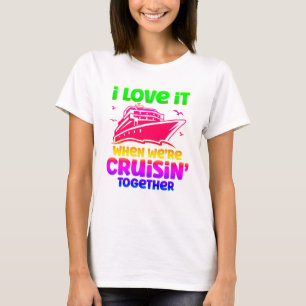T-shirt J'adore quand on croise ensemble coloré