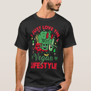 T-shirt J'adore simplement le mode de vie végan  Citation