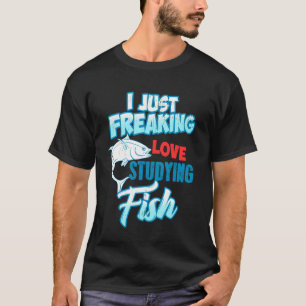 T-shirt J'adore tout simplement étudier les poissons Marin