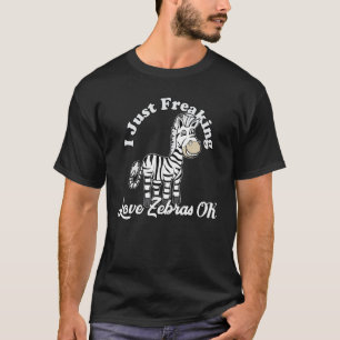 T-shirt J'adore tout simplement les zèbres Ok Zoo Animal s
