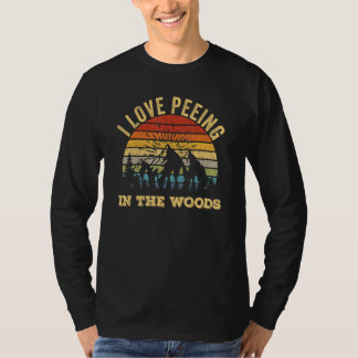 T-shirt J'adore Uriner Dans Les Bois Camping Randonnée