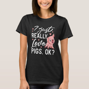 T-shirt J'adore vraiment Cochons ok Harvest Agriculture Gr