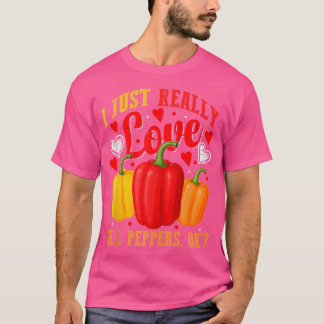 T-shirt J'adore Vraiment Les Poivrons Ok Poivron Fort