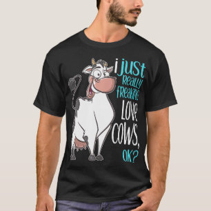 T-shirt J'adore Vraiment Les Vaches Gif Vache Pour Enfants