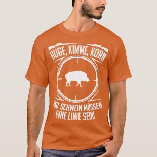 T-shirt jager augen kimme korn und schwein white