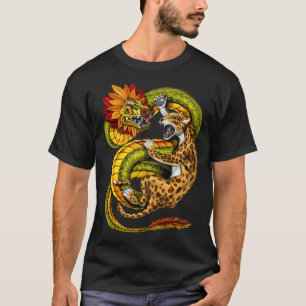 T-shirt Jaguar aztèque vs Quetzalcoatl