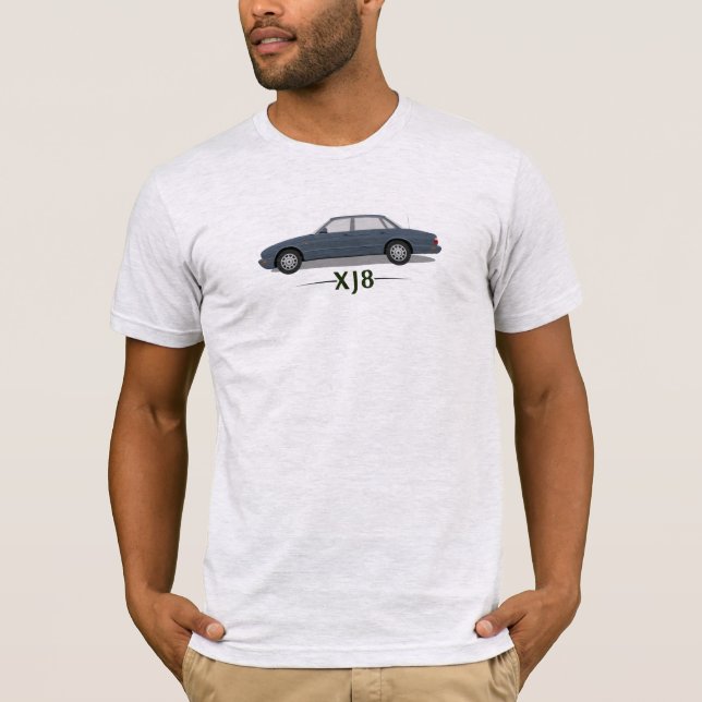 T-shirt Jaguar XJ8 Luxury Car Gift Blue - (Devant)