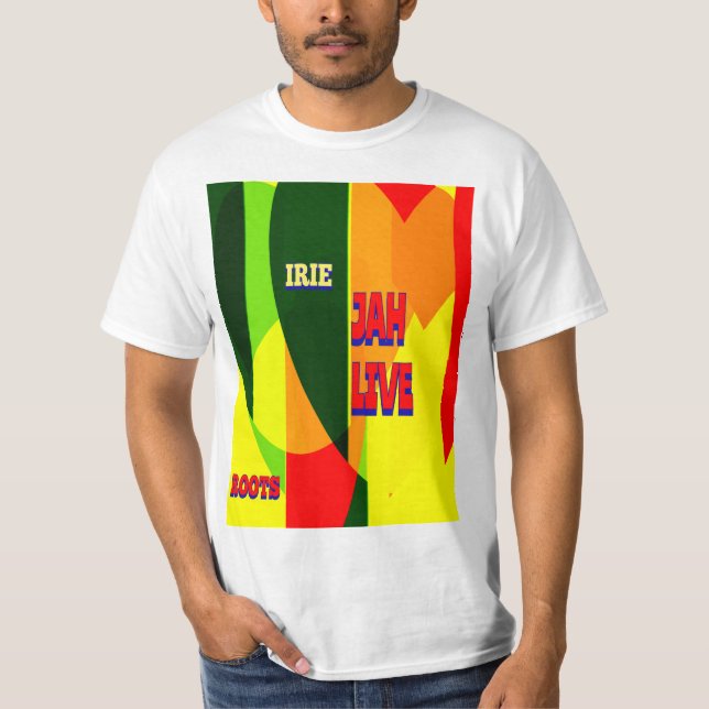 T-SHIRT JAH LIVE/ RASTA (Devant)