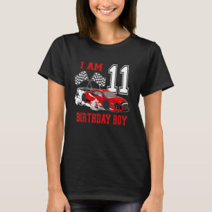 T-shirt J'ai 11 Anniversaire Boy Race Car 11 ans 11e Anniv