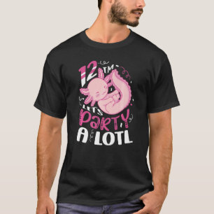 T-shirt J'ai 12 ans Faisons la fête d'un grand Axolotl