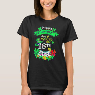 T-shirt J'ai 18 ans jour de la Saint-Patrick C'est mon 18e