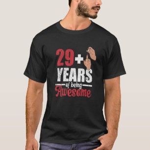 T-shirt J'ai 29 ans plus 1 majeur pour un 30e anniversaire