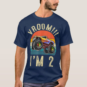 T-shirt J'ai 2 ans Vroom 2e Anniversaire voiture de fête