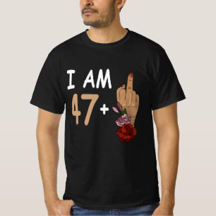 T-shirt J'Ai 47 Plus 1 Mid Doigt Pour Un 48e Anniversaire