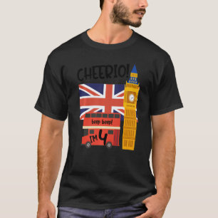 T-shirt J'ai 4 4e anniversaire British London Thème United